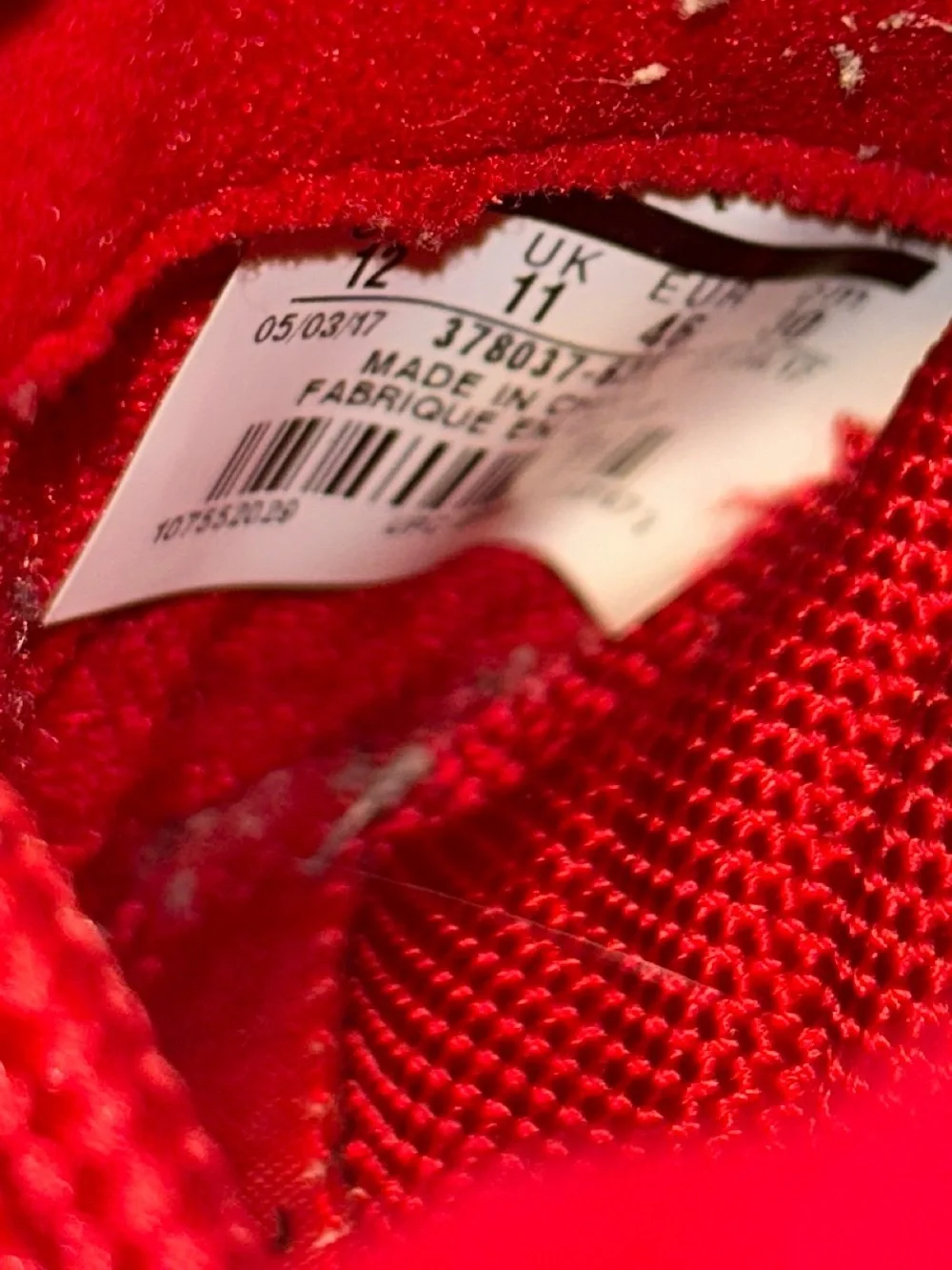 Nike Air Jordan 11 Retro ‘96’ Red with Black Jumpman Size 12